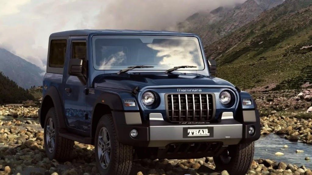 Mahindra Thar, front three-quarter view